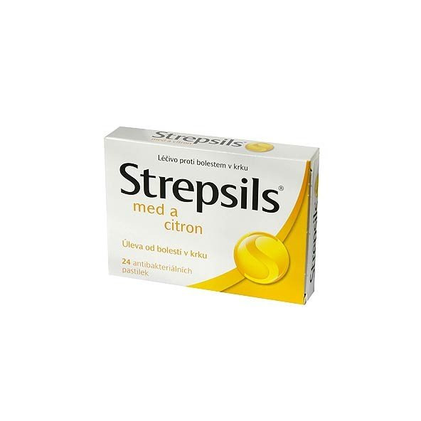 Strepsils med a citron na bolest v krku 24 pastilek