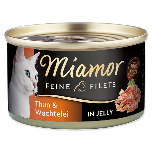 Miamor Feine Filets konzerva tuňák křepelčí vejce želé 100 g