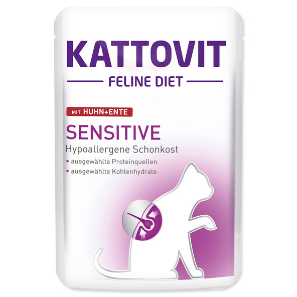 Kattovit Sensitive kapsička kuře a kachna 85 g