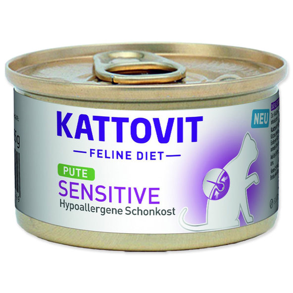 Kattovit Sensitive konzerva s krůtím masem 85 g