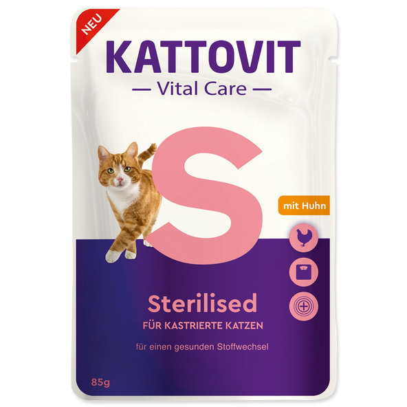 Kattovit Vital Care Sterilized kapsička kuře 85 g