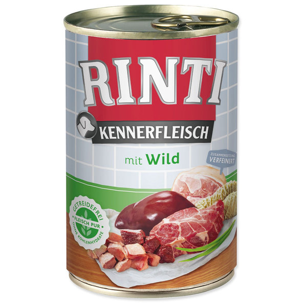 Rinti Kennerfleisch Adult konzerva zvěřina 400 g