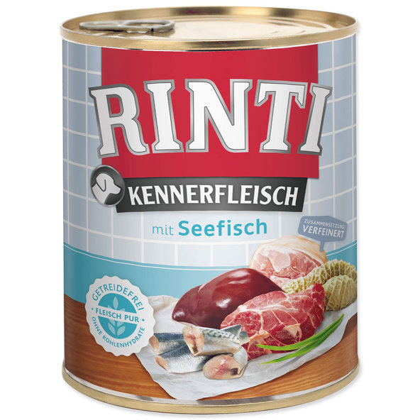 Rinti Kennerfleisch Adult konzerva mořská ryba 12 x 800 g