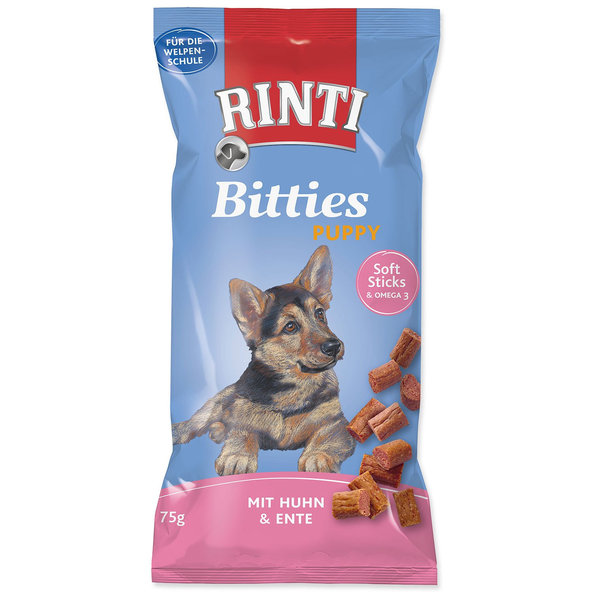 Rinti Bitties Puppy pochoutka kuře a kachna 16 x 75 g
