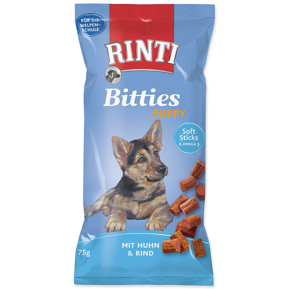 Rinti Bitties Puppy pochoutka kuře a hovězí 16 x 75 g