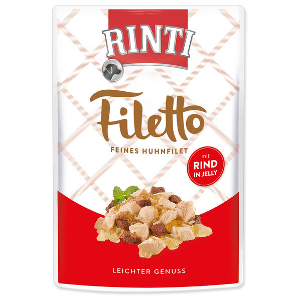 Rinti Filetto Adult kapsička kuřecí a hovězí v želé 100 g