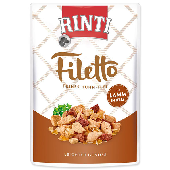 Rinti Filetto Adult kapsička kuřecí a jehněčí v želé 100 g