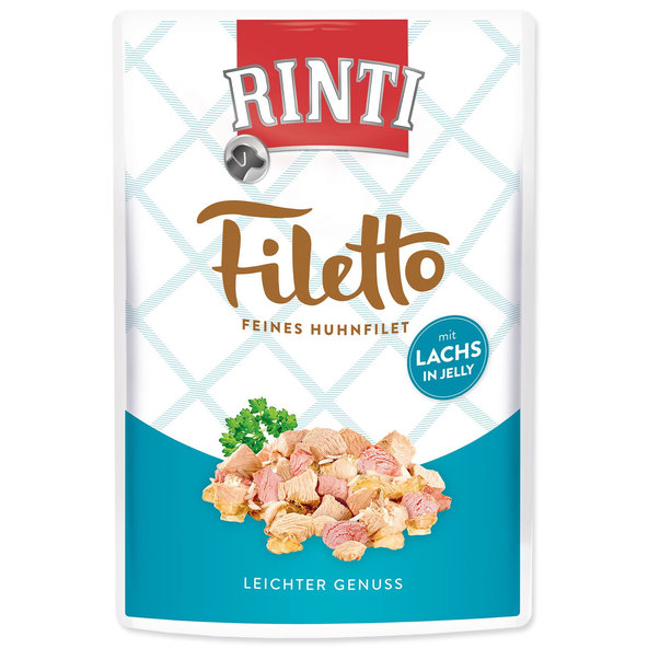 Rinti Filetto Adult kapsička kuřecí a losos v želé 100 g