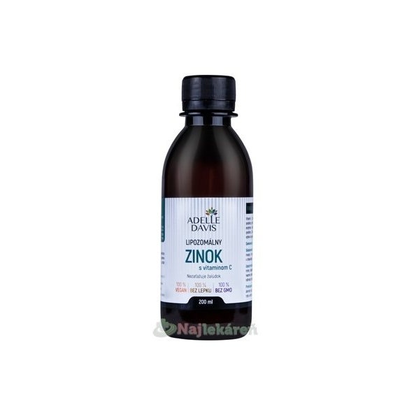 ADELLE DAVIS lipozomální zinek + vitamin C 15 mg 200 ml