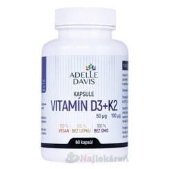ADELLE DAVIS vitamin D3 + K2 60 kapslí
