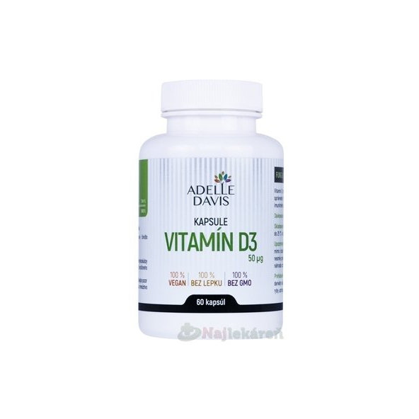 ADELLE DAVIS vitamin D3 50 mcg 60 kapslí