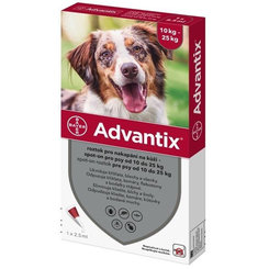 Advantix spot-on pro psy 10–25 kg proti blechám a klíšťatům 2,5 ml