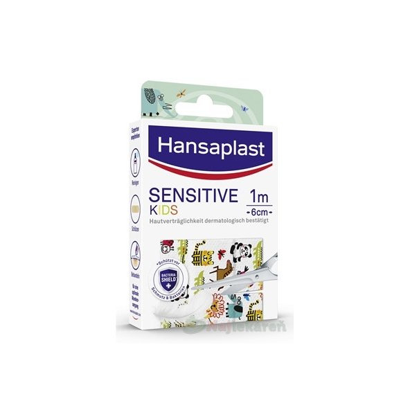 Hansaplast Sensitive Kids náplast Zvířátka 1 m×6 cm
