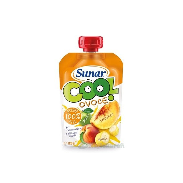 Sunar COOL broskev banán jablko 12m+ 120 g