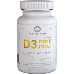 Pharma Activ Vitamín D3 Forte 2000 IU 100 tablet