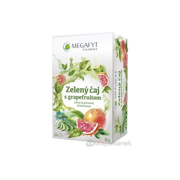 MEGAFYT Zelený čaj s grapefruitem 20 sáčků