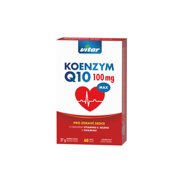 Vitar Koenzym Q10 100 mg + vitamín E a selen 60 kapslí