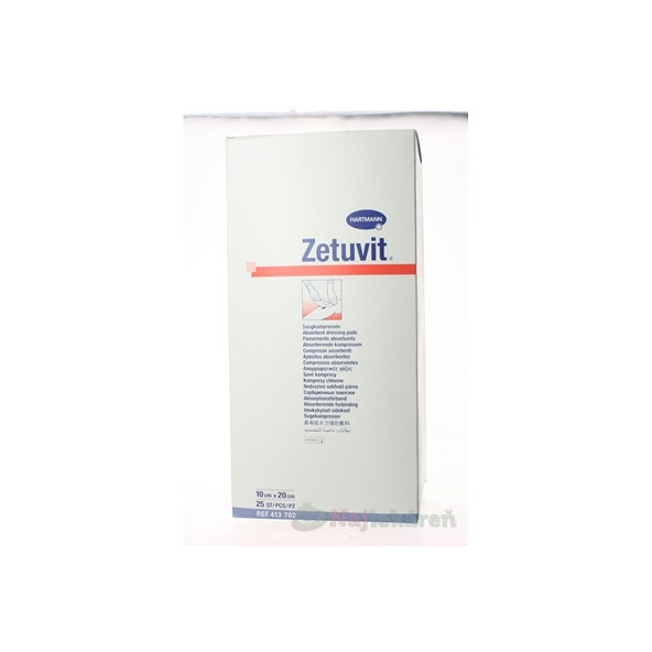 ZETUVIT sterilní savá komprese 10 × 20 cm 25 ks