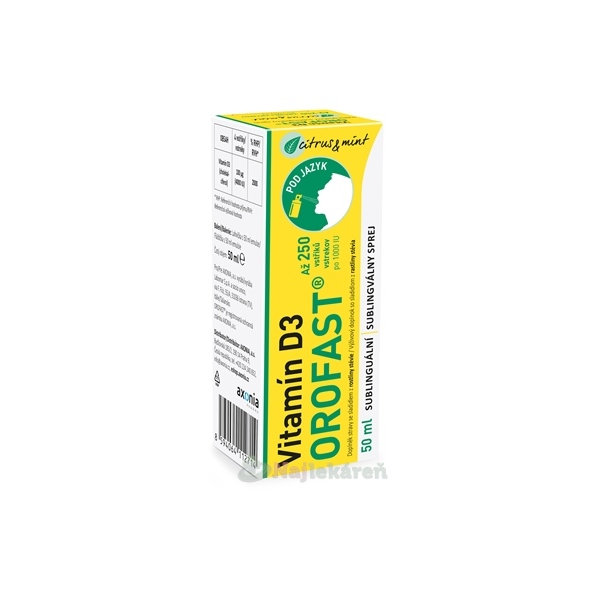 Vitamín D3 OROFAST sublingvální sprej 250 dávek 50 ml