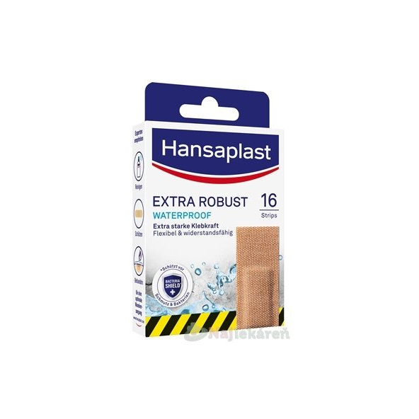 Hansaplast Extra Robust Waterproof odolná náplast 16 ks