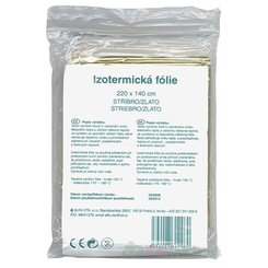 ALFA VITA izotermická fólie 220 × 140 cm stříbrná/zlatá 1 ks