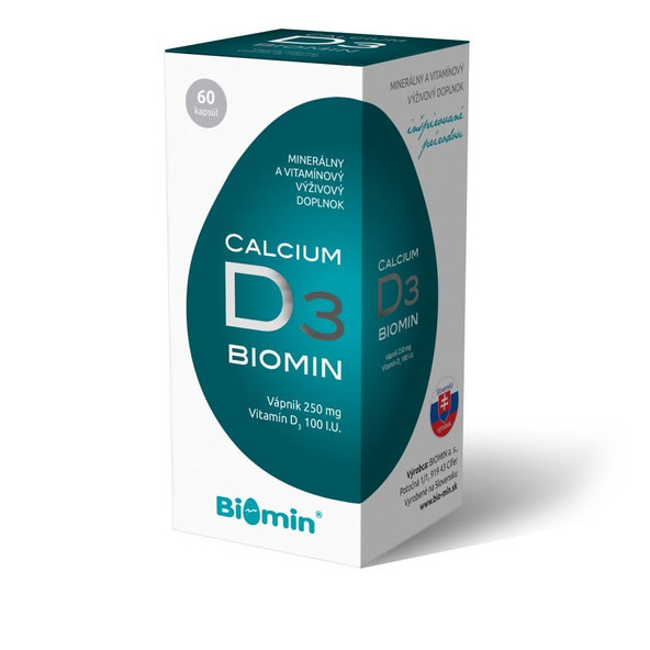 Biomin Calcium + vitamín D 60 kapslí