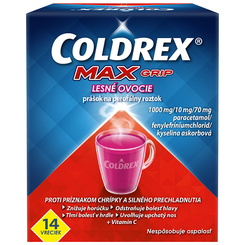 COLDREX MaxGrip Lesní ovoce horký nápoj proti chřipce a nachlazení 14 sáčků