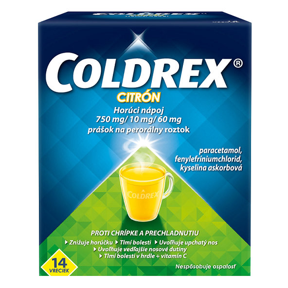 Coldrex horký nápoj citron 14 sáčků