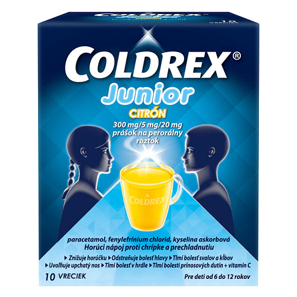 COLDREX Junior horký nápoj citron 1 g 10 sáčků