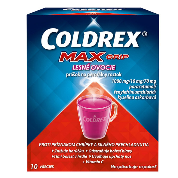 Coldrex MaxGrip lesní ovoce horký nápoj 10 sáčků