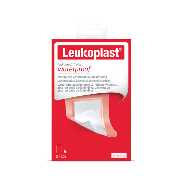 Leukoplast Leukomed T Plus náplasti na rány 5×7,2 cm 5 ks