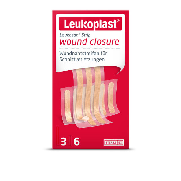 Leukoplast Leukosan Strip pásky na uzavření ran 2 velikosti 9 ks