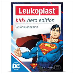 Leukoplast Kids Hero Superman náplasti na rány 2 velikosti 12 ks