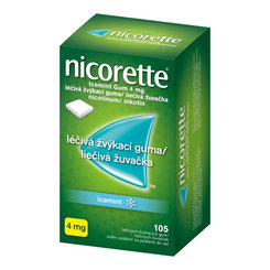 Nicorette žvýkačky na odvykání kouření Icemint 4 mg 105 ks