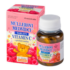 Müllerovi medvídci vitamín C malina 45 tablet