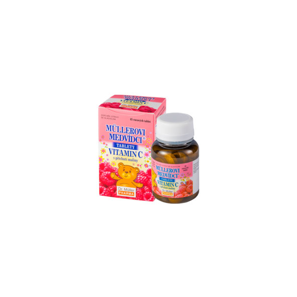 Müllerovi medvídci vitamín C malina 45 tablet