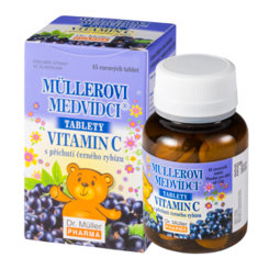 Müllerovi medvídci vitamín C černý rybíz 45 tablet
