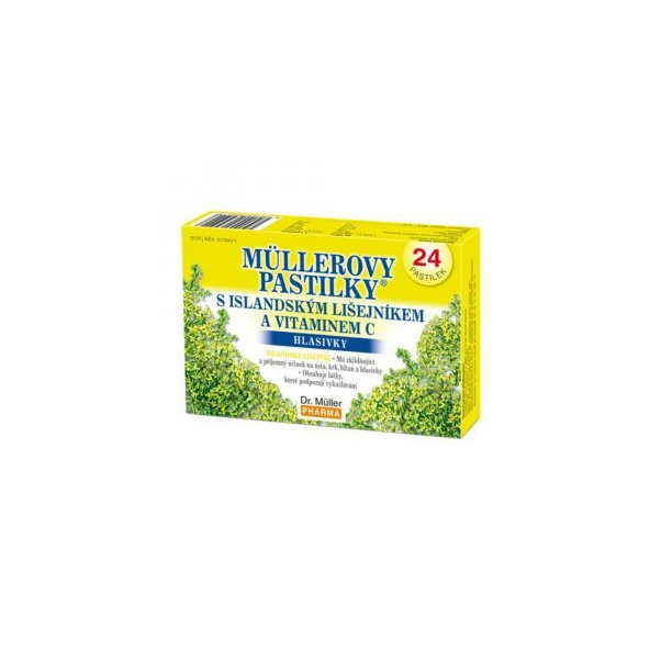 Müllerovy pastilky islandský lišejník + vitamín C 24 ks