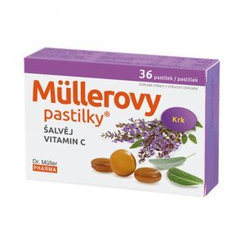 Müllerovy pastilky šalvěj a vitamín C 36 ks