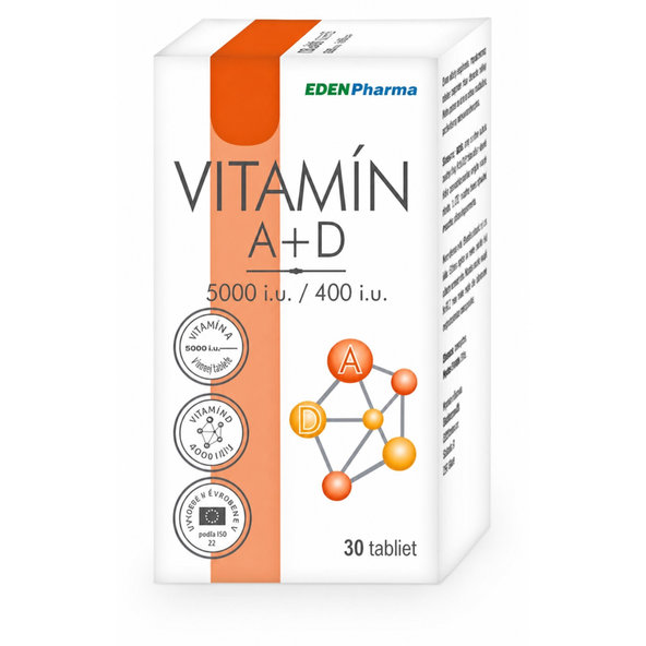 EDENPharma Vitamín A + D3 (5000 I.U./ 400 I.U.) 30 tablet