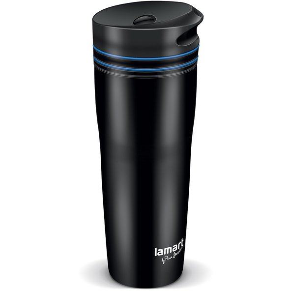 LAMART MANQ LT4050 termohrnek 360 ml černá/modrá 1 ks