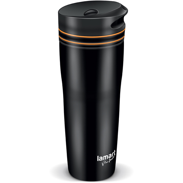 LAMART MANQ LT4051 termohrnek 360 ml černá/oranžová 1 ks