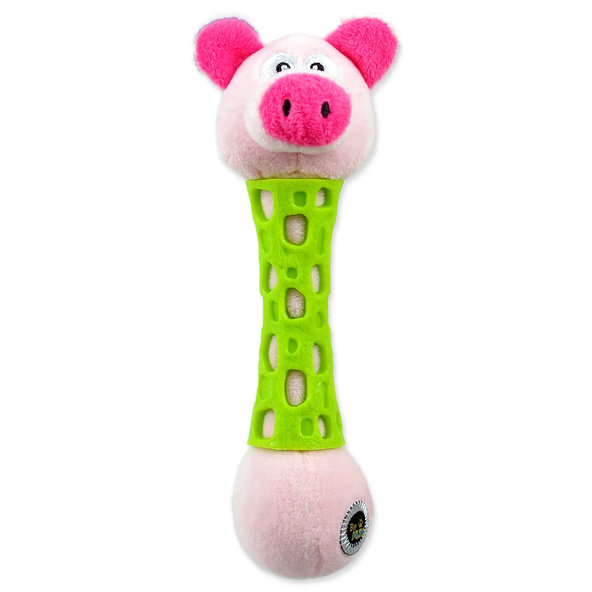 BeFun hračka pro štěňata plyšové prase s TPR gumou 17 cm