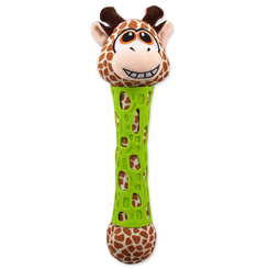 BeFun hračka pro štěňata plyšová žirafa s TPR gumou 39 cm