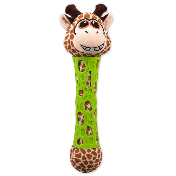 BeFun hračka pro štěňata plyšová žirafa s TPR gumou 39 cm
