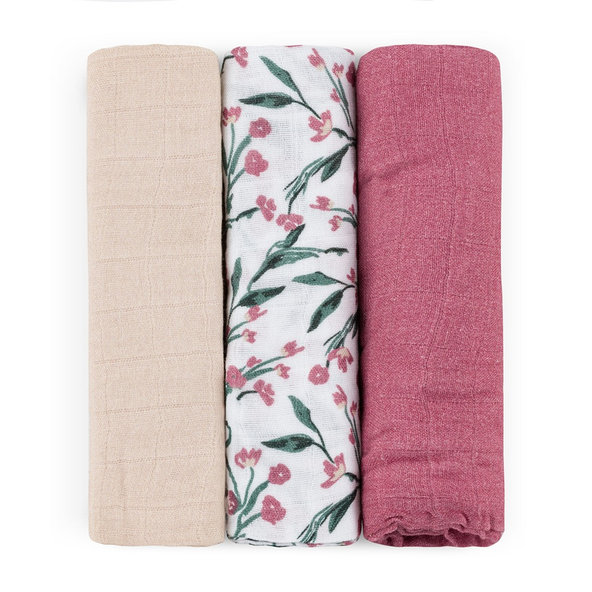 PETITE & MARS Sada plen Moussy Pink Meadow 68 × 68 cm 3 ks