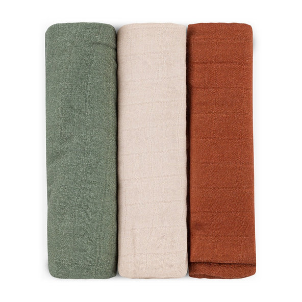 PETITE & MARS Sada plen Moussy Earth Tones 68 × 68 cm 3 ks