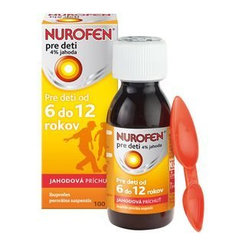 NUROFEN pro děti 6–12 let na bolest a horečku příchuť jahoda 100 ml