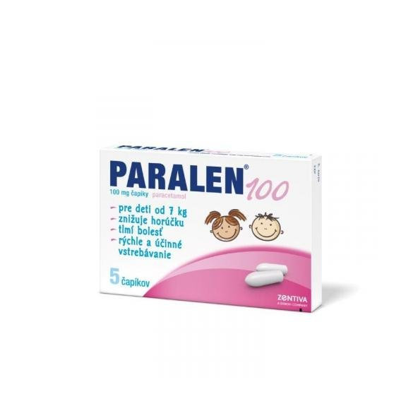 Paralen 100 mg 5 čípků