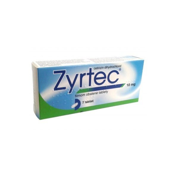 Zyrtec 10 mg proti rýmě 7 tablet